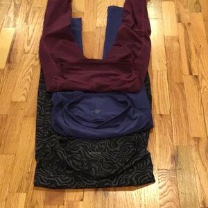 Purple and Black Patterned Leggings Set